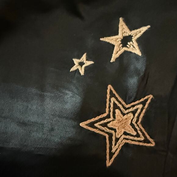 Johnny Was celestial Estrella wide leg satin cargo pants silk blend S small - Picture 11 of 16